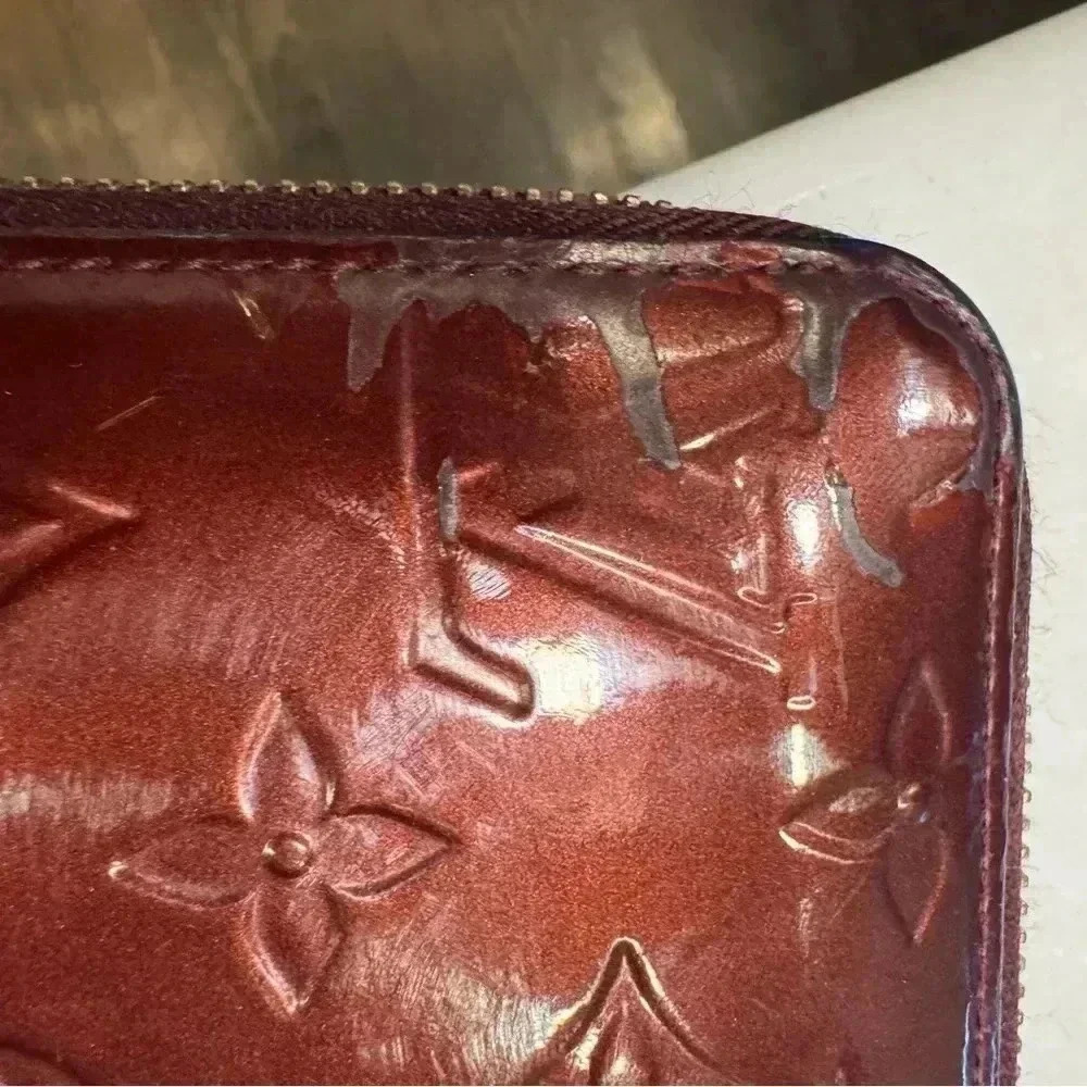 LOUIS VUITTON Long Wallet Zippy Monogram Vernis Bordeaux Date Code SP2120 - Picture 15 of 16